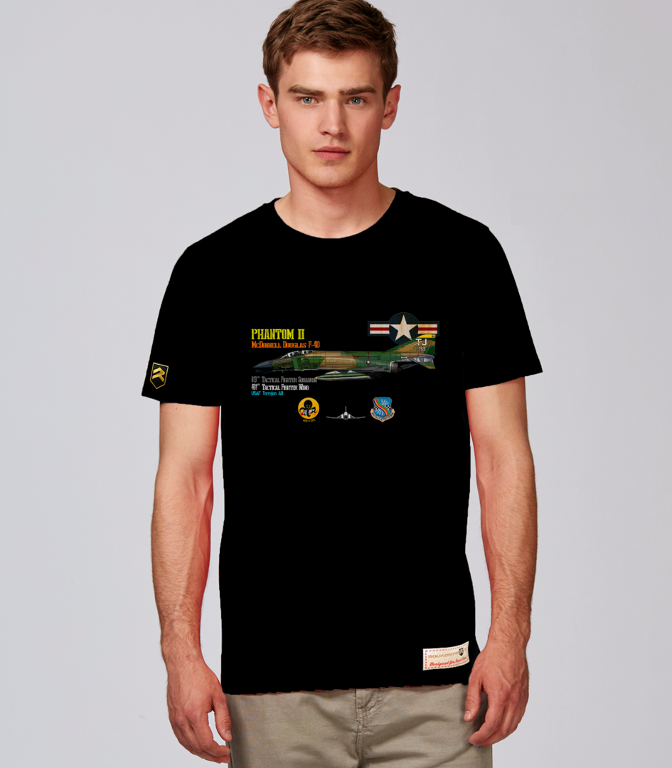 Camiseta Performance F-4 Phantom II 613 SQD Torrejón negra - Aviación militar
