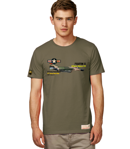 Camiseta Performance F-4 Phantom II 614 SQD USAFE Torrejón caqui - Aviación militar
