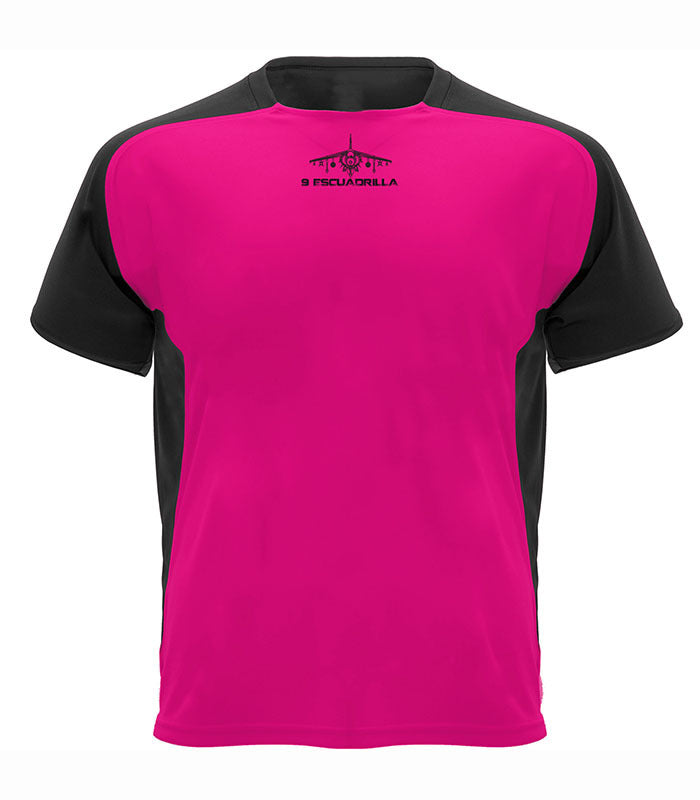 Camiseta técnica fucsia fluor 9ª Escuadrilla - vista completa Harrier Armada
