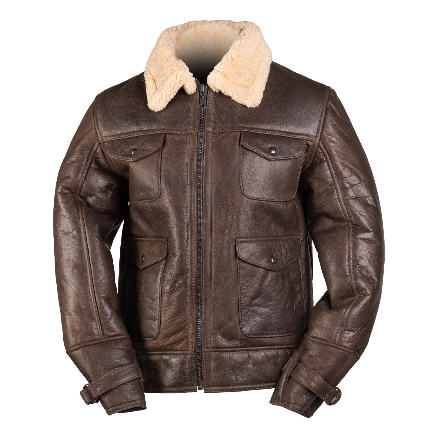 Chaqueta Bomber US Navy A-4 de Piel de Oveja