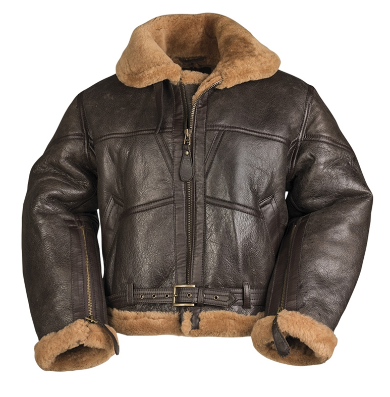 Chaqueta de piloto RAF en piel de oveja auténtica, diseño aviador británico clásico con cuello de borrego