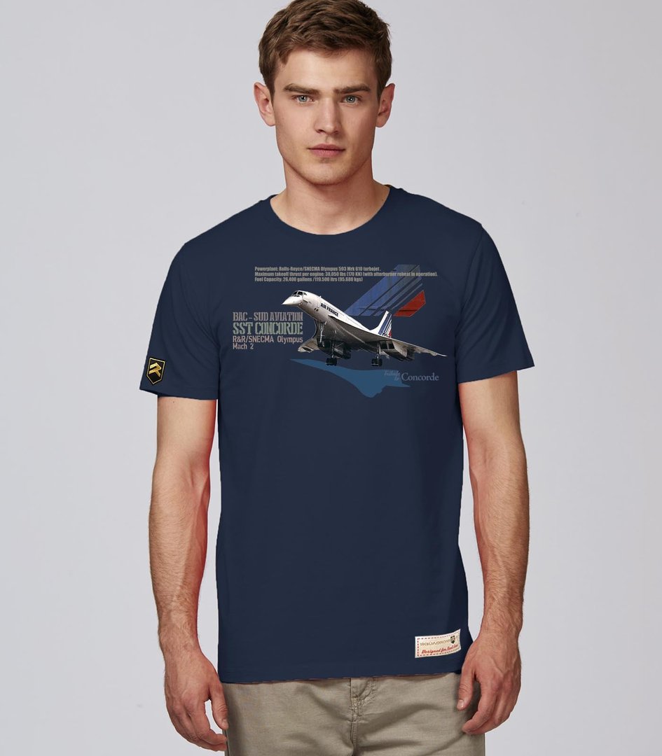 Camiseta Concorde SST Air France Premium color azul marino - Escuadrones®
