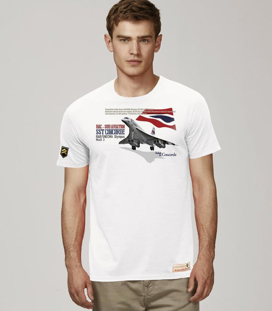 Camiseta Concorde SST British Airways Premium color blanco - Escuadrones®
