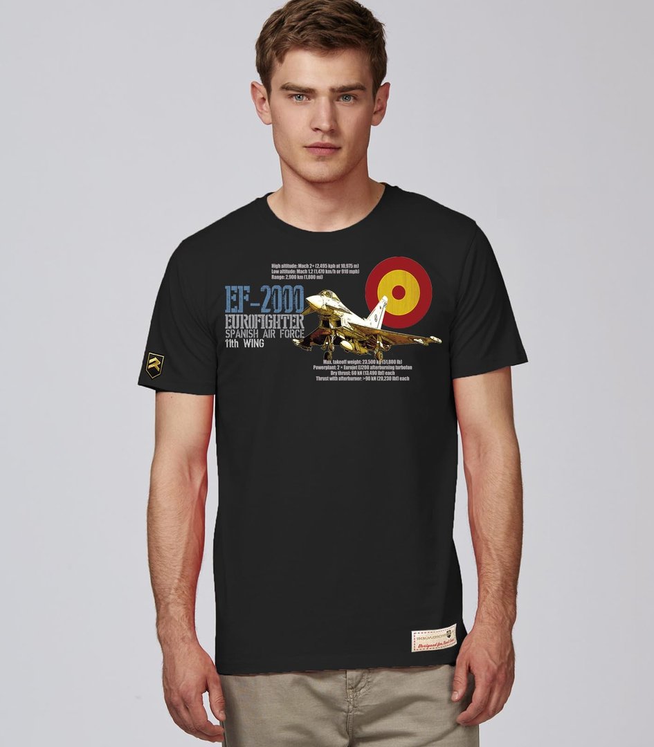 Camiseta premium EF-2000 Eurofighter Typhoon con diseño HD print - Algodón orgánico certificado OCS 175g/m²