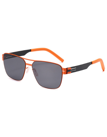 Gafas aviador Elias PilotVisual 59 con montura naranja y lente gris nylon ultraligera
