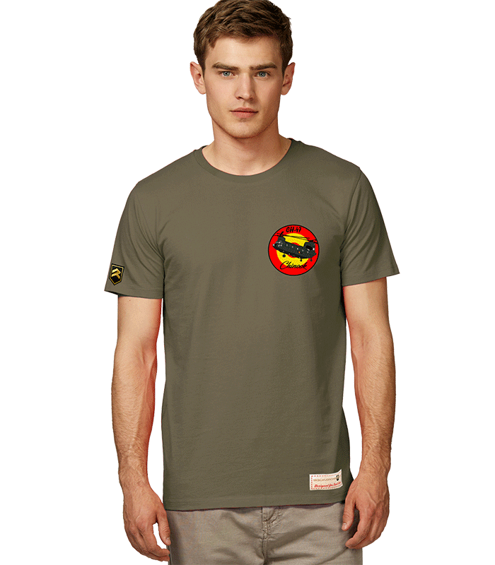 Camiseta militar FAMET piloto Chinook - Diseño helicóptero CH-47 Fuerzas Aeromóviles Ejército Tierra España