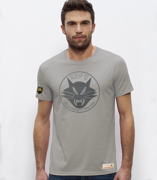 Camiseta premium gato Ala 12 algodón orgánico OCS - Diseño exclusivo F-18 Hornet Torrejón