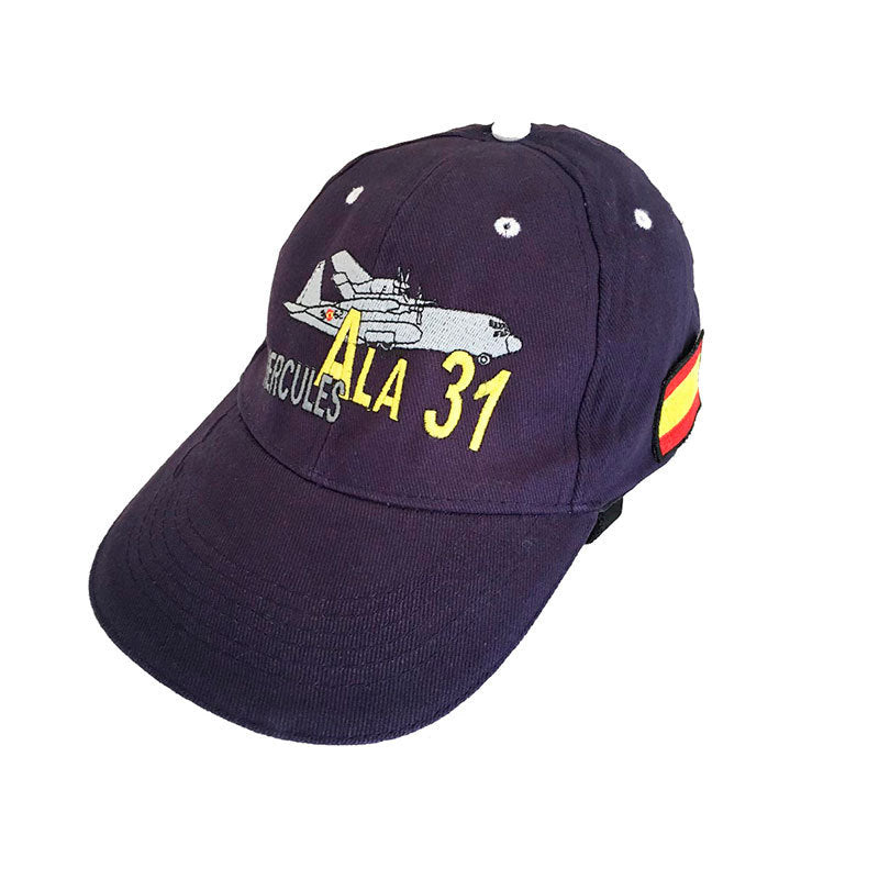 Gorra azul marino Hercules Ala 31 Ejército del Aire - diseño exclusivo transporte militar