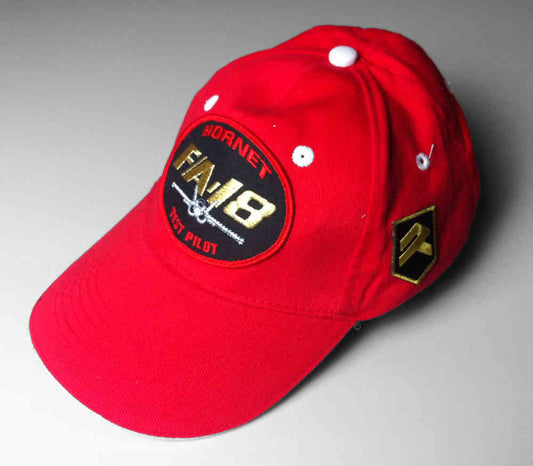 Gorra F/A-18 Test Pilot parche bordado oficial - aviación pruebas Hornet premium
