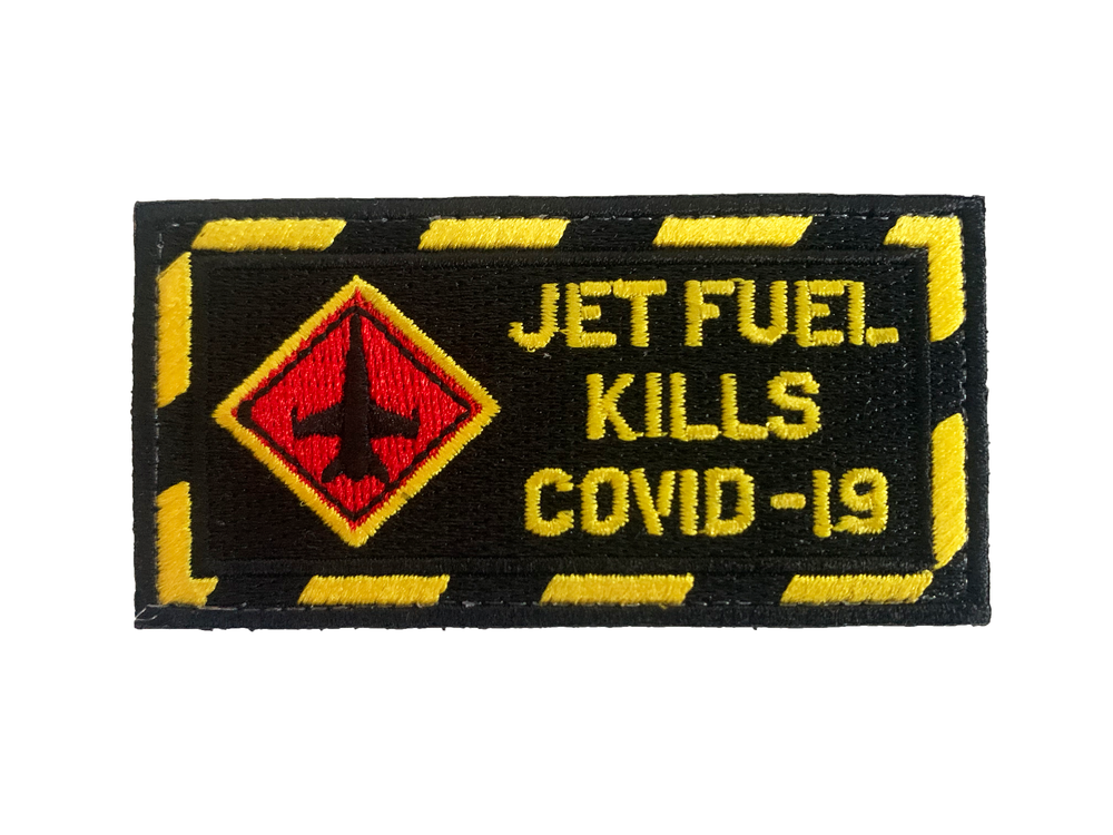 Parche bordado JET FUEL KILLS COVID
