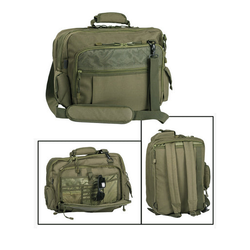 Maletín aviador multiusos oliva para documentos - Diseño profesional piloto