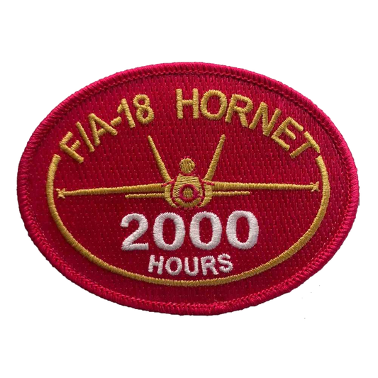 Parche 2000 horas F/A-18 Hornet con velcro