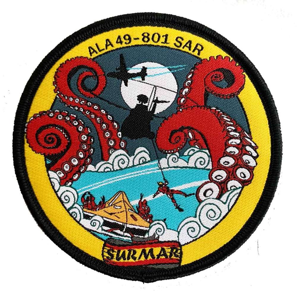 Parche bordado SURMAR noche 801 Escuadrón