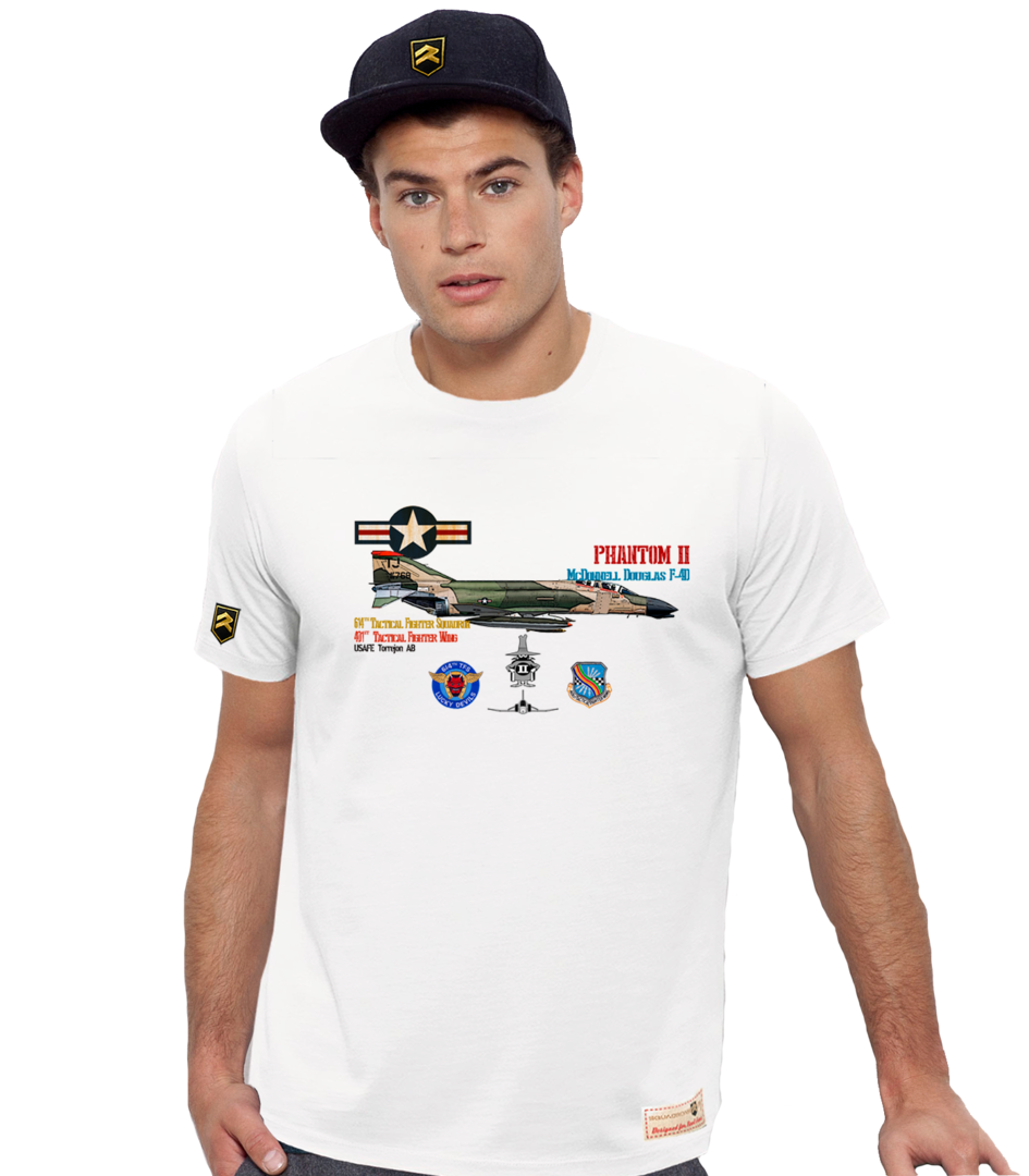 Camiseta Performance F-4 Phantom II 614 SQD Torrejón blanca - Aviación militar
