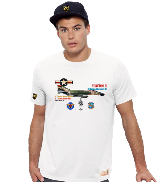 Camiseta Performance F-4 Phantom II 614 SQD Torrejón blanca - Aviación militar
