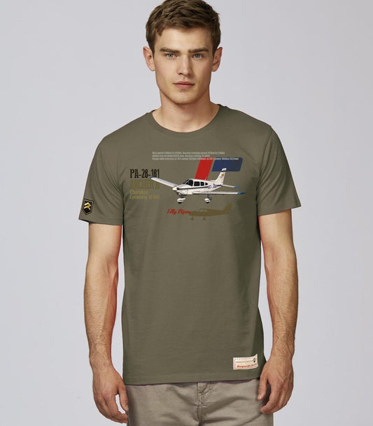 Camiseta Piper Cherokee Premium color caqui - Escuadrones®
