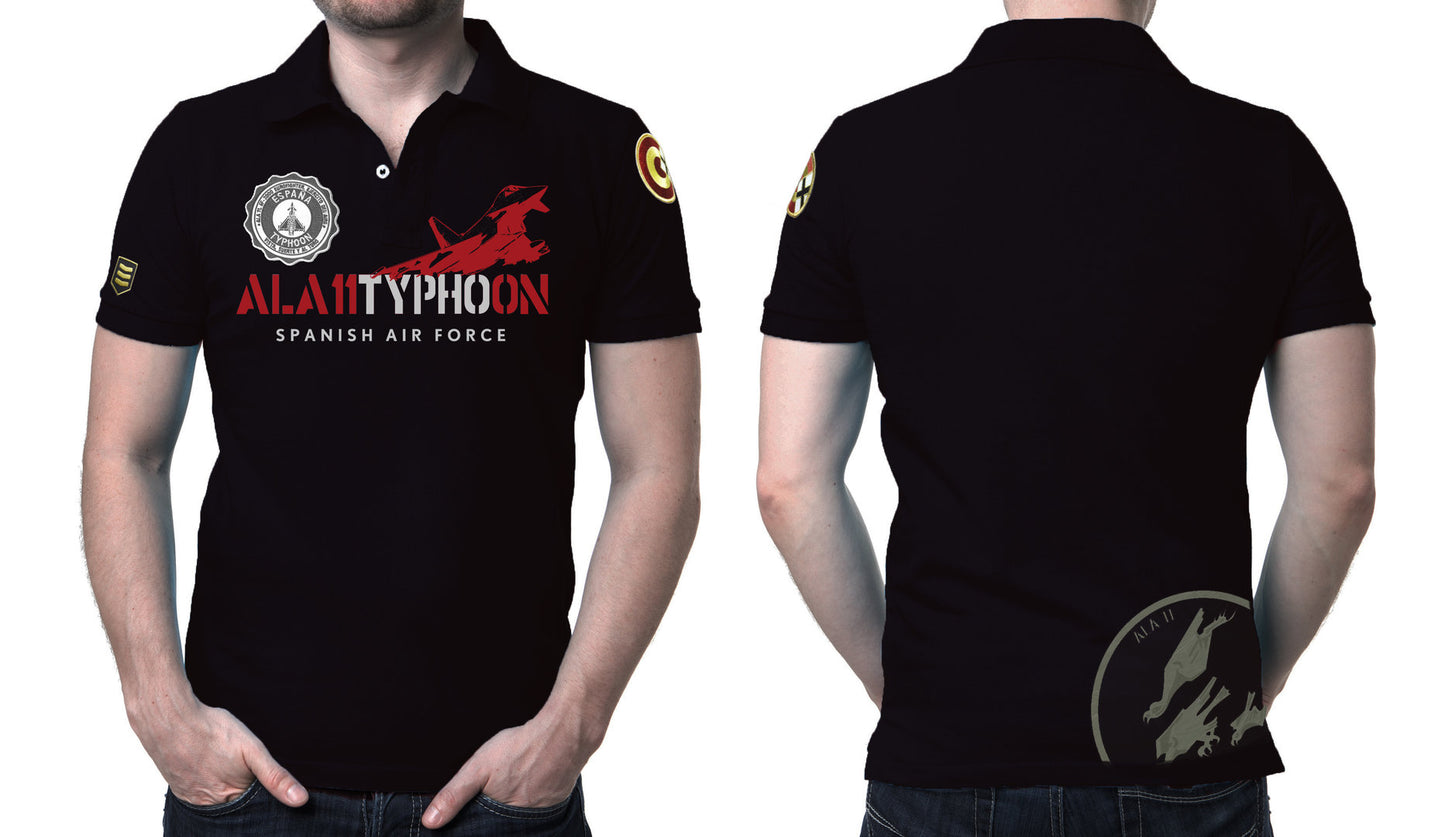 Polo Eurofighter Ala 11 color negro