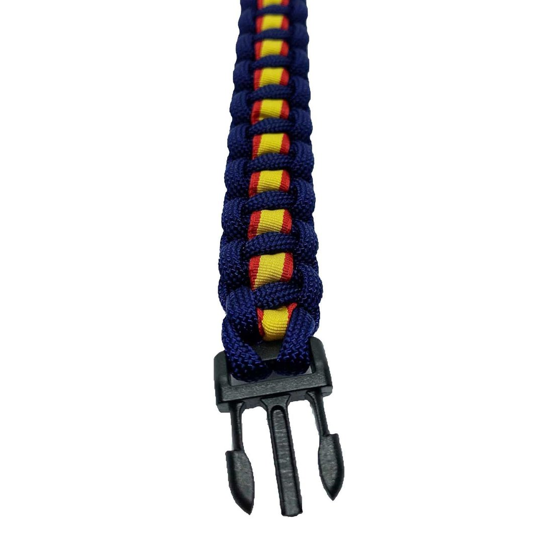 Pulsera España con cordaje paracaídas.