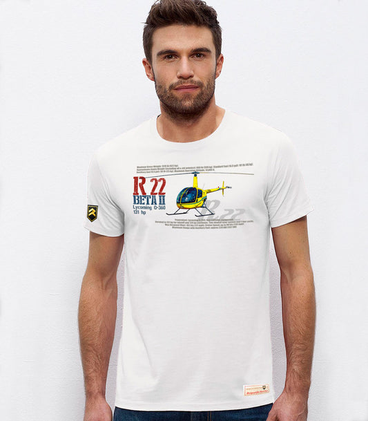 Camiseta Robinson R-22 Premium color blanco - Escuadrones®
