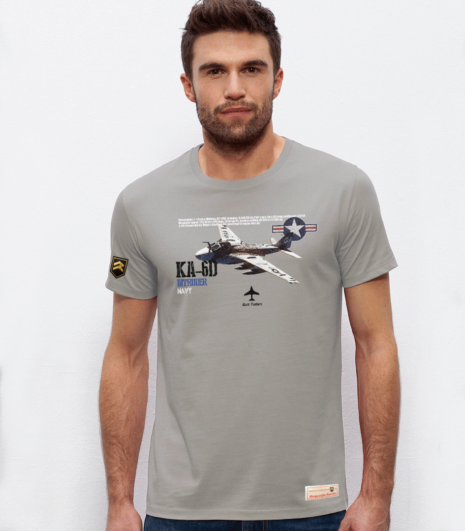 Camiseta PREMIUM KA-6D Intruder Navy - Color gris - US Navy
