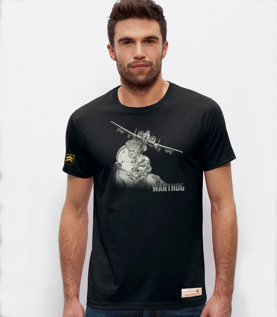 Camiseta PREMIUM Warthog Helmet A-10 Thunderbolt II - Color Negro
