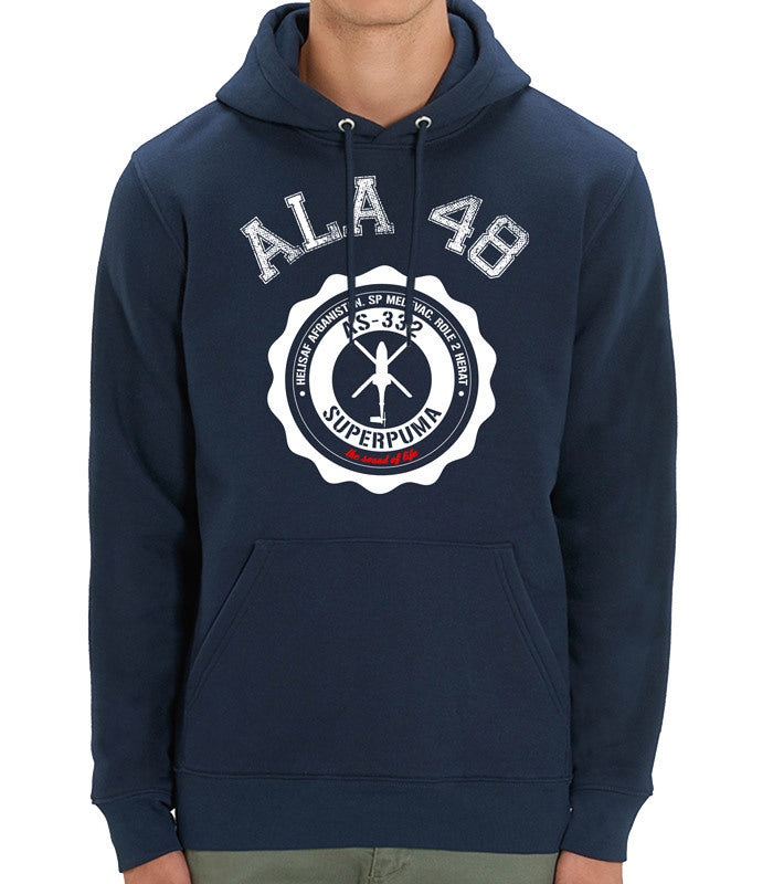 Sudadera Ala 48 Medallón con emblema oficial de la unidad de helicópteros del Ejército del Aire español
