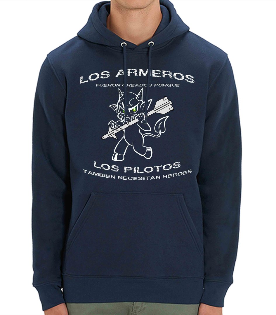 Sudadera ARMEROS del Ejército del Aire español con diseño dedicado a la especialidad de armamento
