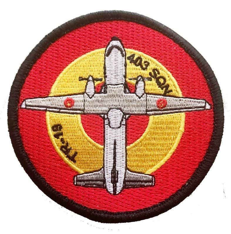 Parche bordado TR-19 403 SQN CECAF con velcro