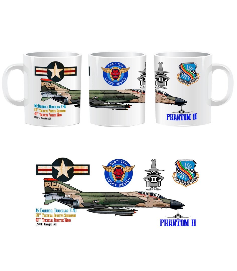 Taza Phantom II. B.A. Torrejón 614 SQD