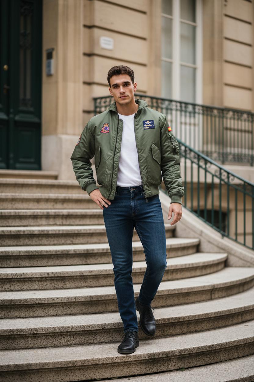 Cazadora piloto Patrulla Águila CWU verde oliva, imagen adicional del producto