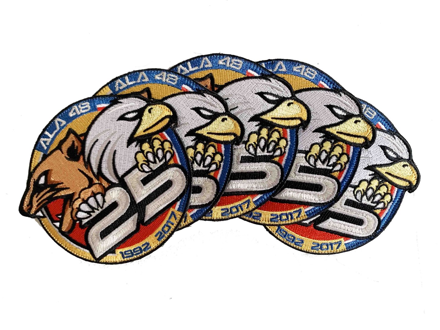 Pack 5 Parches ALA 48 25 aniversario con velcro