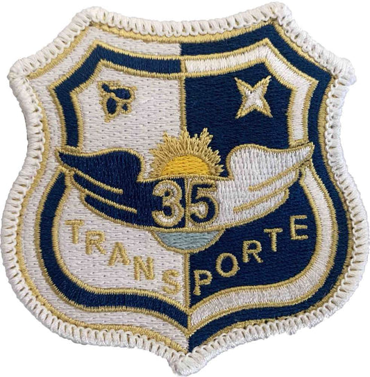 Parche bordado Transporte Ala 35 con velcro