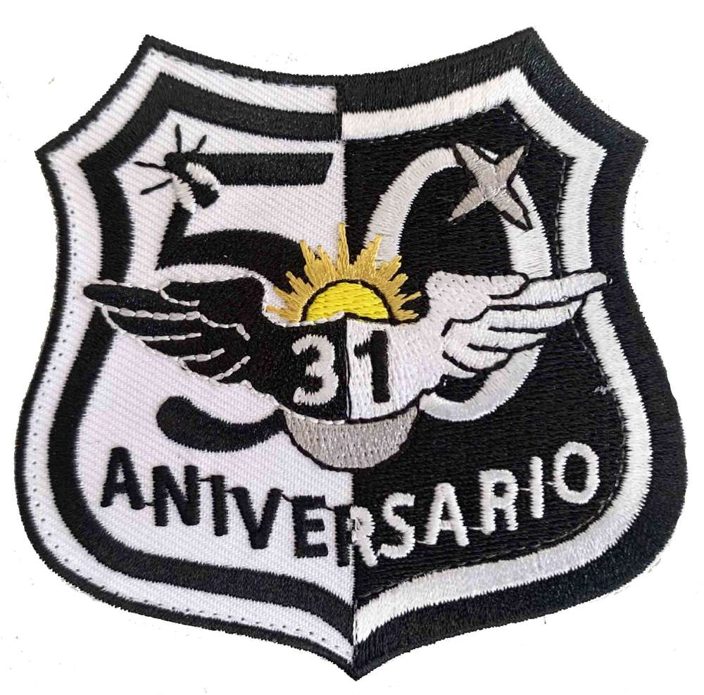 Parche Bordado Ala31 ANIVERSARIO Color con velcro