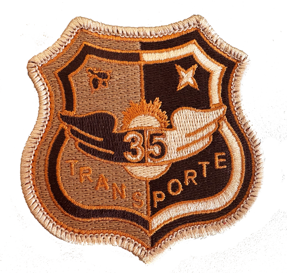 Parche Bordado Ala35 TRANSPORTE Árido con velcro