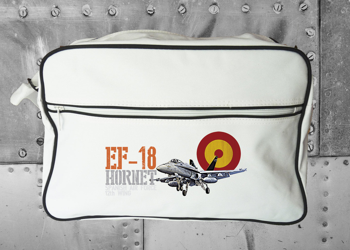 Retro bag EF-18 Hornet Ala 12 - Bolsa vintage aviación militar española