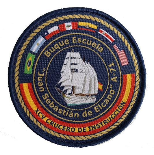 Parche tejido Juan Sebastian Elcano con velcro