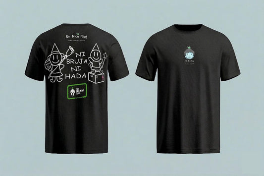 Camiseta solidaria UNNICONICO Ni Bruja Ni Hada - 100% algodón colección solidaria
