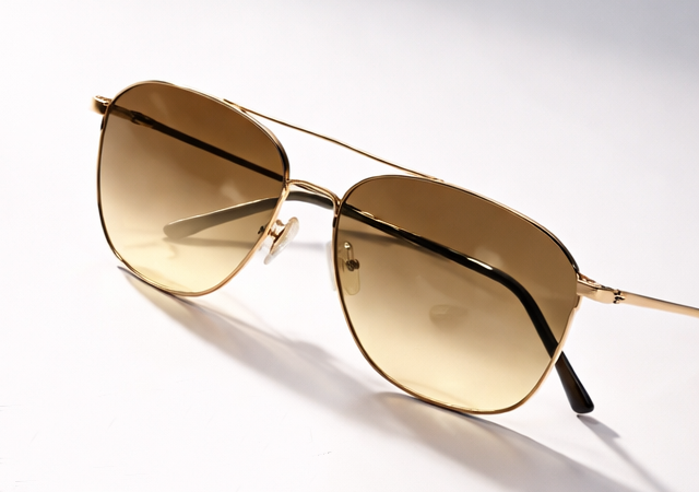 Gafas aviador Cooper PilotVisual 57 en dorado con lente gris y montura ultraligera de acero
