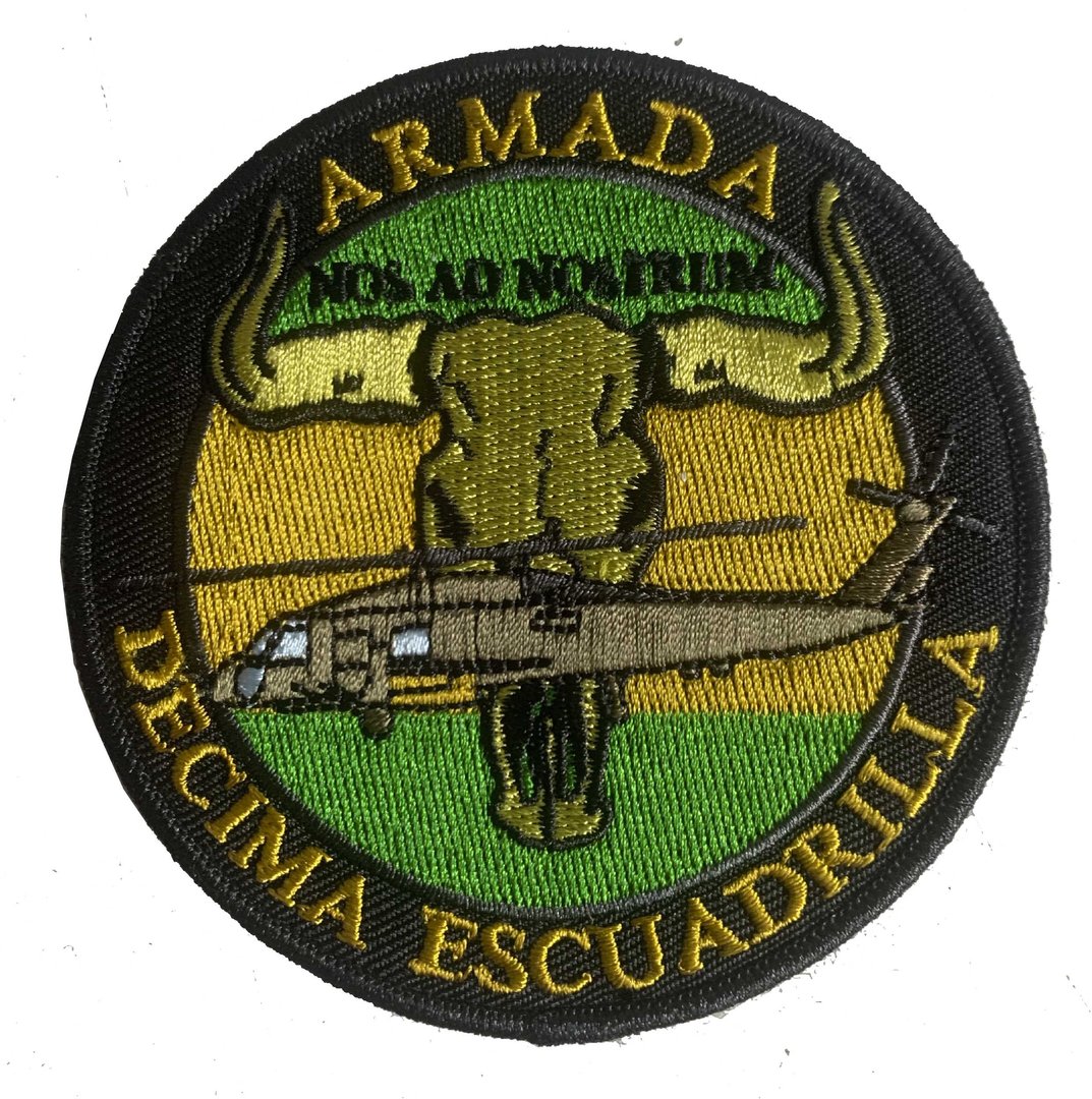 Parche bordado Décima escuadrilla Nos ad nostrum con velcro