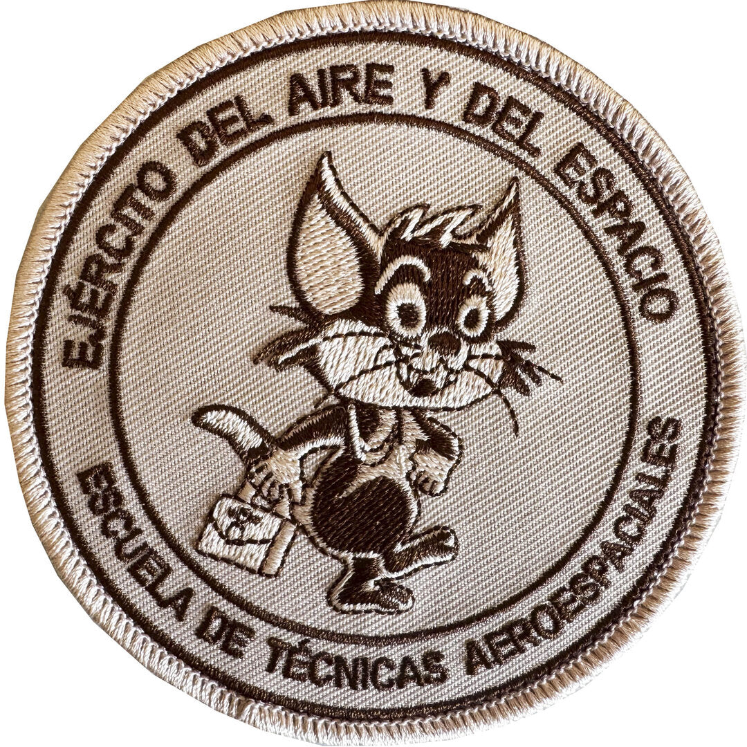 Parche bordado Escuela de Técnicas Aeroespaciales árido - 9 cm diámetro formación técnica Ejército del Aire
