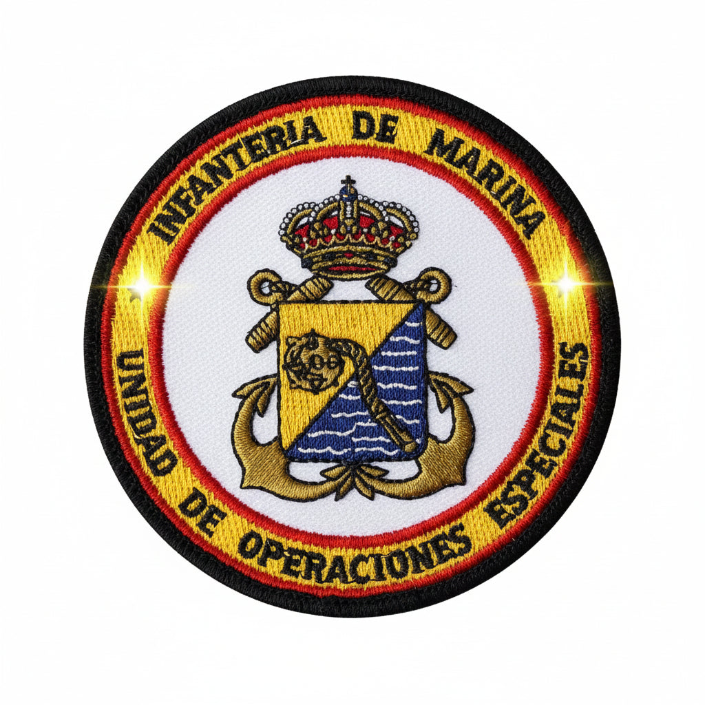 Parche bordado termoadhesivo Infantería de Marina Unidad de Operaciones Especiales - 9 cm diámetro
