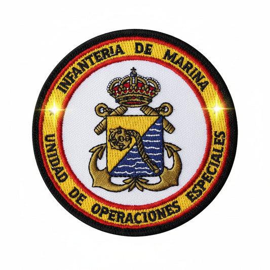 Parche bordado termoadhesivo Infantería de Marina Unidad de Operaciones Especiales - 9 cm diámetro
