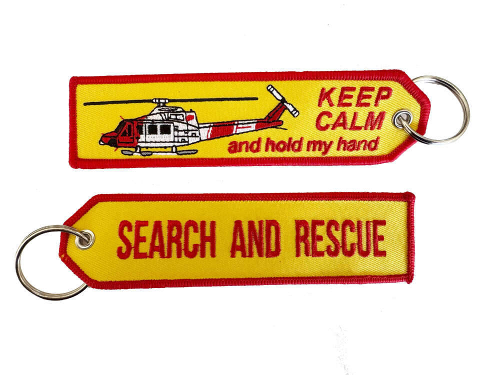 Llavero bordado KEEP CALM Search and Recue *