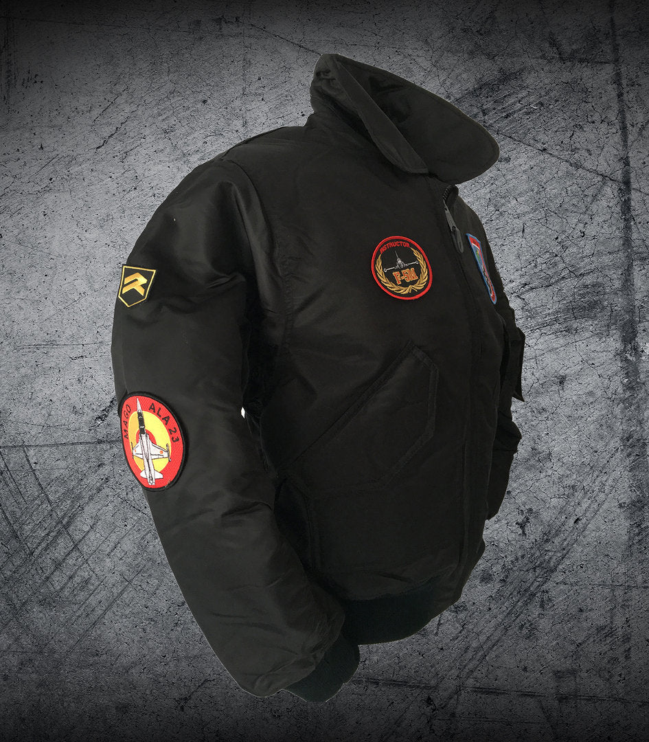 Cazadora de piloto instructor F-5M ALA 23 negra