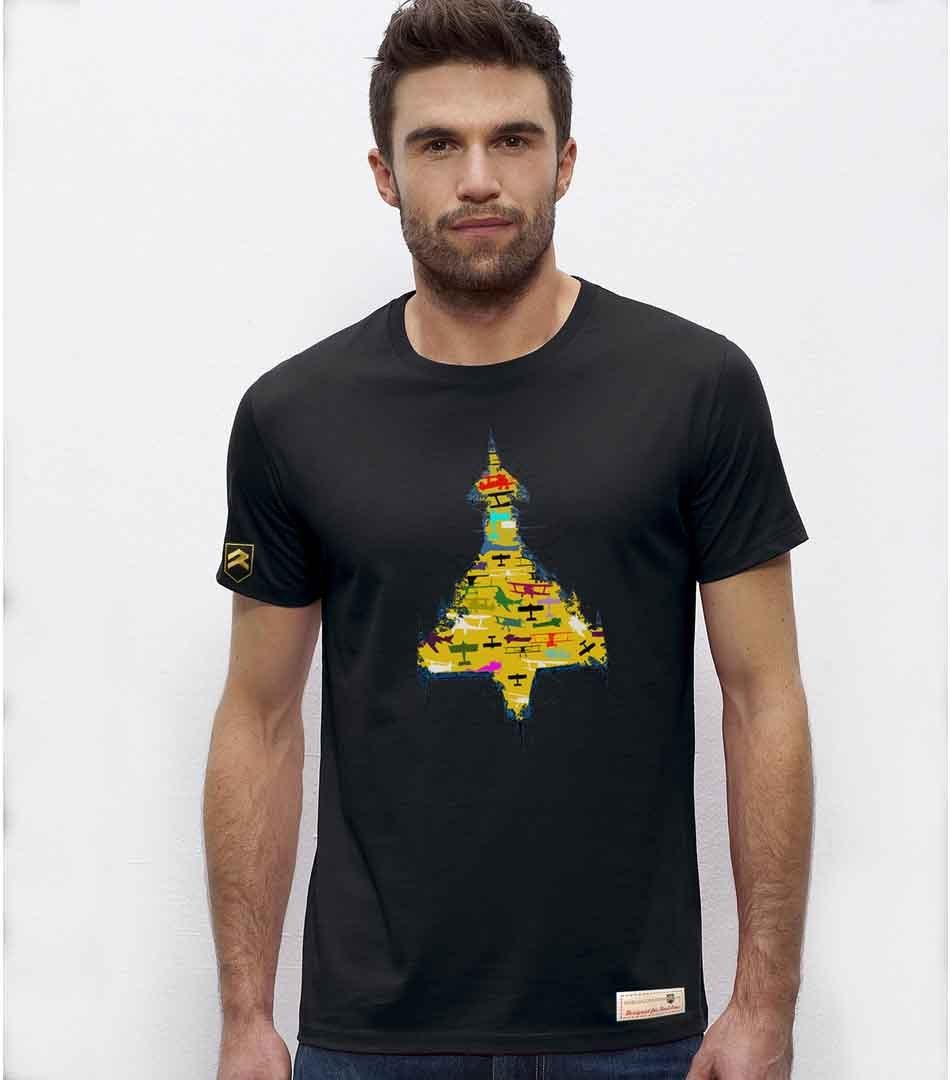 Camiseta premium negra Eurofighter Colección Colo talla M - Outlet edición especial Typhoon
