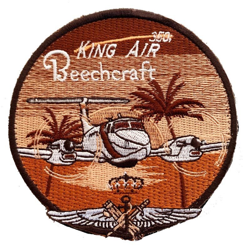 Parche bordado árido Beechcraft King Air 350 Guardia Civil con velcro