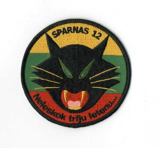 Parche bordado Gato Ala12 Lituania con velcro