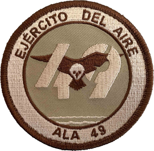 Parche bordado Ala 49 Árido con velcro