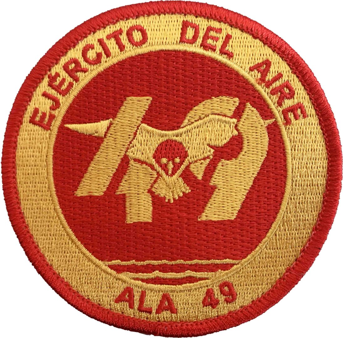 Parche bordado Ala 49 color con velcro
