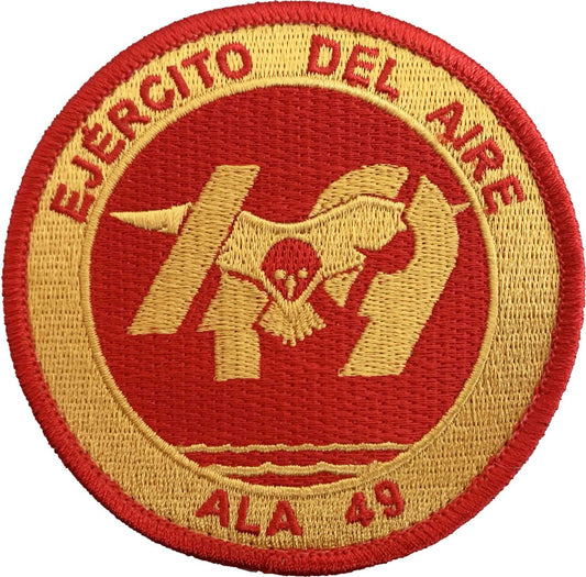 Parche bordado Ala 49 color con velcro